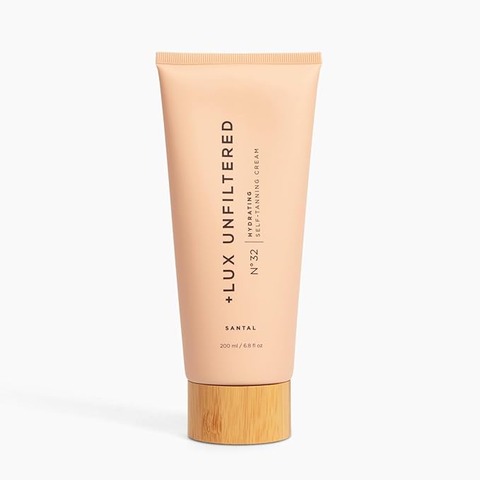 + Lux Unfiltered N°32 Summer Skin Classic Gradual Self Tanner, Hydrating Self Tanning Lotion with Shea Butter & Squalane - Non-Sticky, No Transfer, Natural-Looking - Vegan Sunless Tanner - Santal