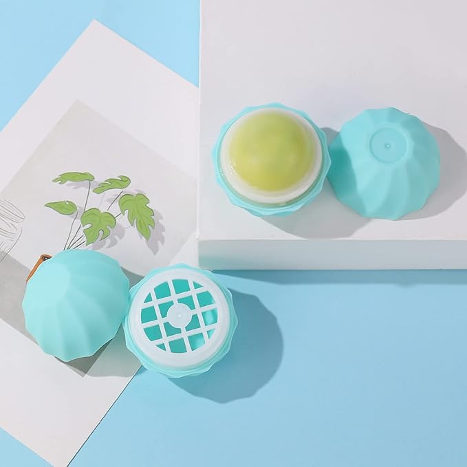 longway 0.24Oz (7ml) Empty Lip Balm Sphere Containers | Screw Cap Lipstick Tubes/Chapstick Tubes/Chapstick Holder for Lip Gloss & BPA FREE (Pack of 10, Blue)