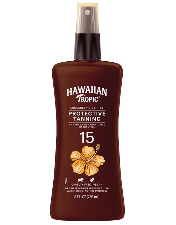 Hawaiian Tropic 8 oz. Protective Dry Oil Sunscreen Pump Spray SPF 15