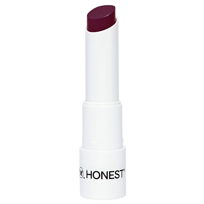 Honest Beauty Moisturizing Vegan Tinted Lip Balm, Antioxidant-Rich, Acai Extracts Avocado Oil, Paraben and Cruelty-Free, Plum Drop
