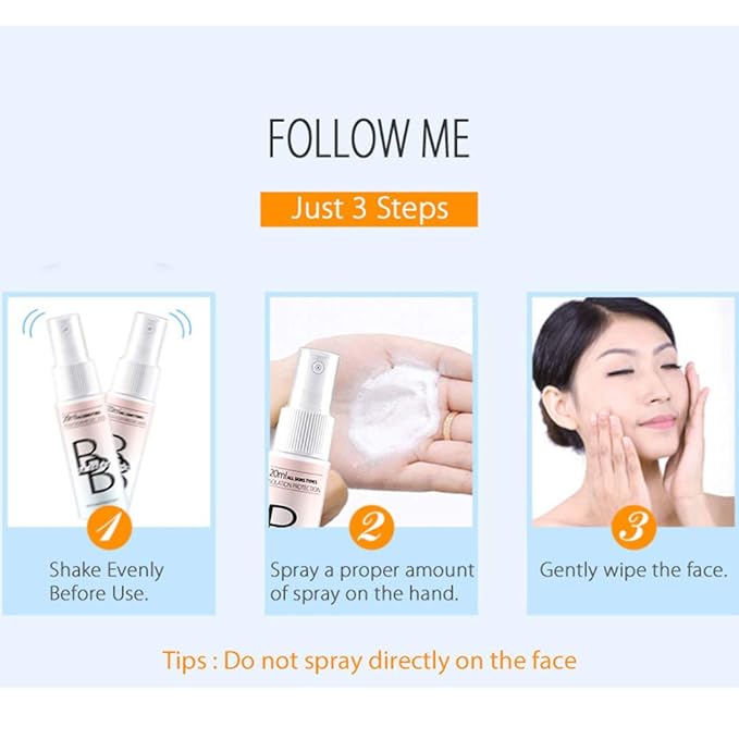 20ml Face BB Cream Concealer Moisturizing Portable Whitening Spray (Assorted Color #44)
