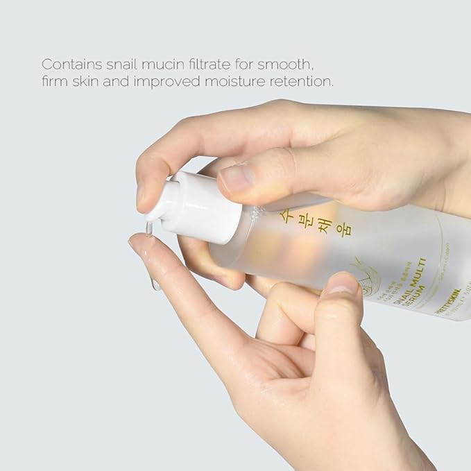 PRETTYSKIN Snail Mucin Serum for face 5.07fl.oz (150ml) Toner+Emulsion+Serum+Cream | Korean Skin Care