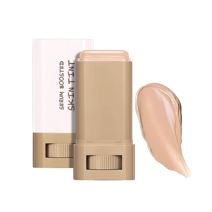 Beauty Balm Serum Boosted Skin Tint, Foundation Makeup Stick Hydrating Tinted Moisturizer, Lightweight and Buildable Solid Tinted Hydrating Serum Foundation Contour Stick, Natural Finish(04#)