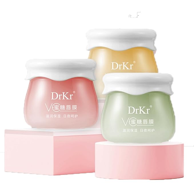3PCS Lip Sleeping Mask Set, Day and Night Repair Lip Balm, Fades Lip Lines, Brighten Color, Deep Hydration, Lip Moisturiser for Dry Chapped Peeling Cracked Lips