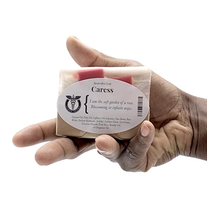 Caress Bar - Rosewater Moisturizing Full Body Bar with Ingredients & Rose Hip Oil, PH Balance & Skin Toner