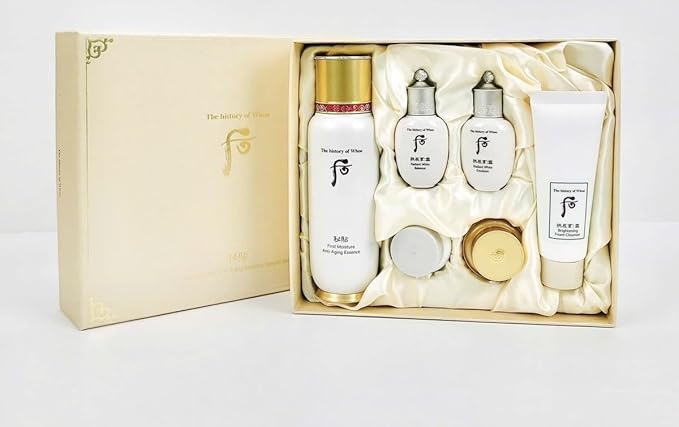 W hoo Bichup First Moisture Anti-Aging Essence 130ml Special Set/ Made in Korea. FREE Cleanser, Toner, Emulsion, Cream and Eyecream