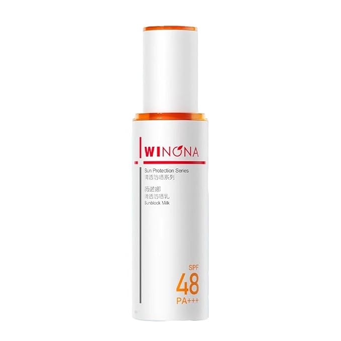 WINONA Clear Sunscreen Lotion SPF48 PA+++, Lightweight Sunblock Milk 50g, Broad-Spectrum UV Protection, Non-Comedogenic, Sensitive Skin