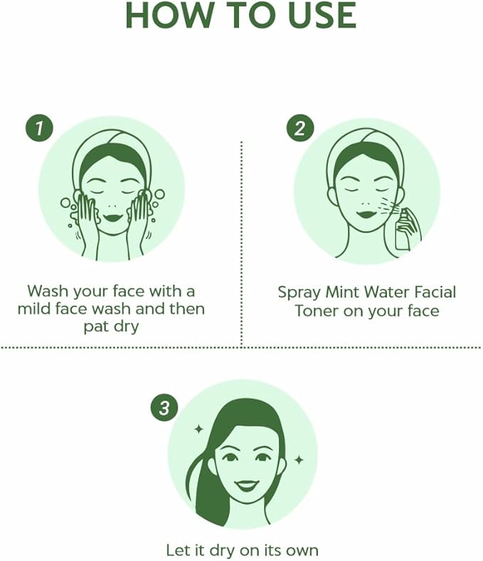 INDUS VALLEY Organic Mint Fresh Pore Tightening Skin Toner - (250ml), Natural Ingredients for Acne and Pore-Reducing, Gently Exfoliates, Deep Cleans, Brightens and Balances Skin for a Healthy Glow