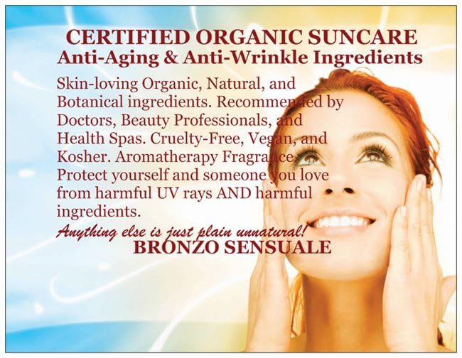 SPF 15 Sunscreen Deep Golden Tanning Organic Carrot Lotion 8.5 Ounces