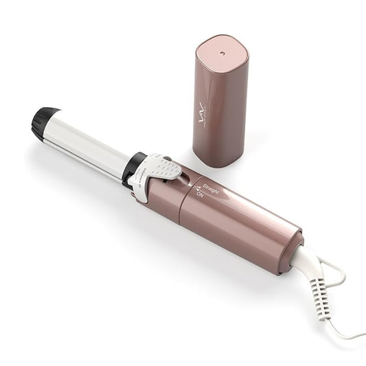 VAV 2 in 1 Iron Hair Straightener and Curler, Curling Iron Ceramic Flat Iron 1 Inch, Instant Heat Up to 400°F, Dual Voltage Mini Curling Wand Travel Size 01