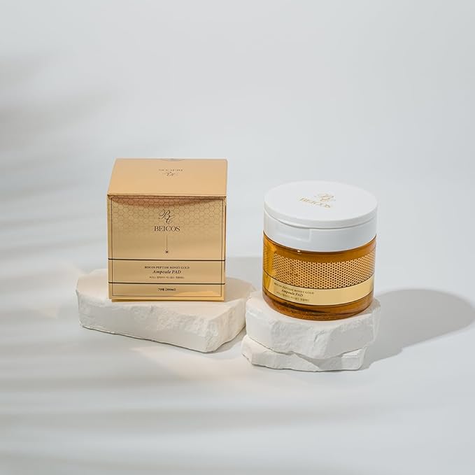 BEICOS Peptide Honey Gold Ampoule Pad – Skin Toner Serum Face Mask Pad 70 Sheets