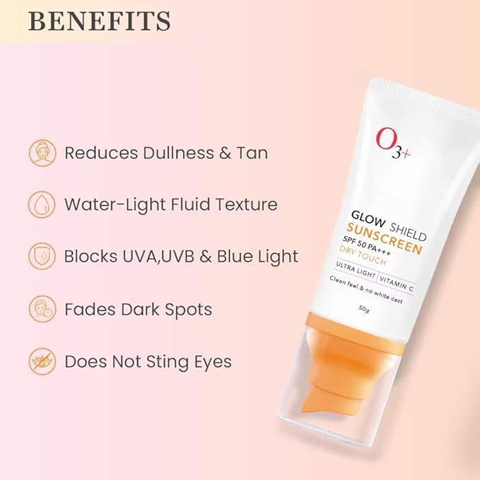 03+ Glow Shield Advanced Sunscreen Lotion with SPF 50 PA+++, 50g