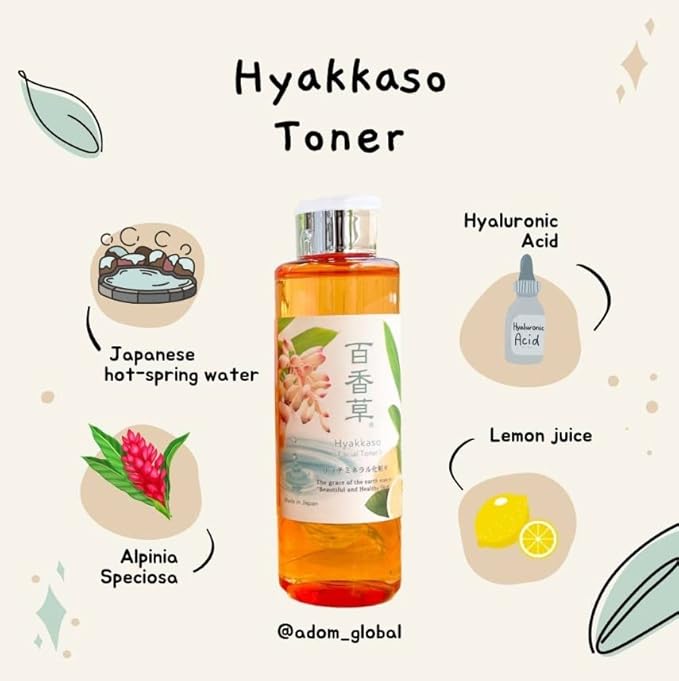 Face Moisturizing Set Natural Skincare Mineral Toner 6.7fl oz & Hyaluronic Acid Serum 1.01 fl oz