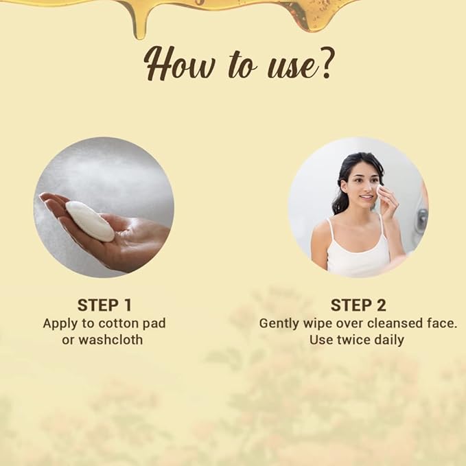 Biotique Bio Honey Water Clarifying Toner, 120ml (4.05 Oz.) I With Himalayan Water I All Skin Type I Blended With Pure Honey, Aloe Vera, Manjishtha, Nutgalls, Carrot, Sandalwood And The Fresh Waters