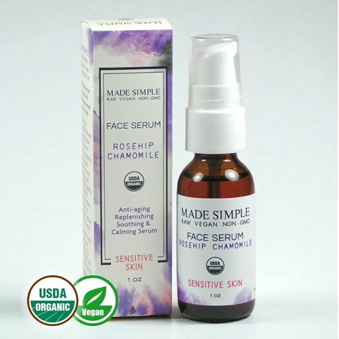 Rosehip Chamomile Face Serum - Certified Organic, Vegan, & Cruelty-Free