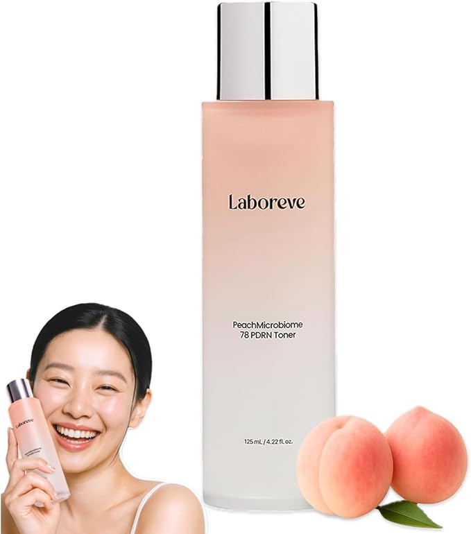 PeachMicrobiome 78 PDRN Milky Peach Toner, Niacinamide & Allantoin to Support Skin Barrier and Calm Skin – Suitable for Sensitive Skin Types, Korean Skin Care (125ml / 4.22 fl. oz.)