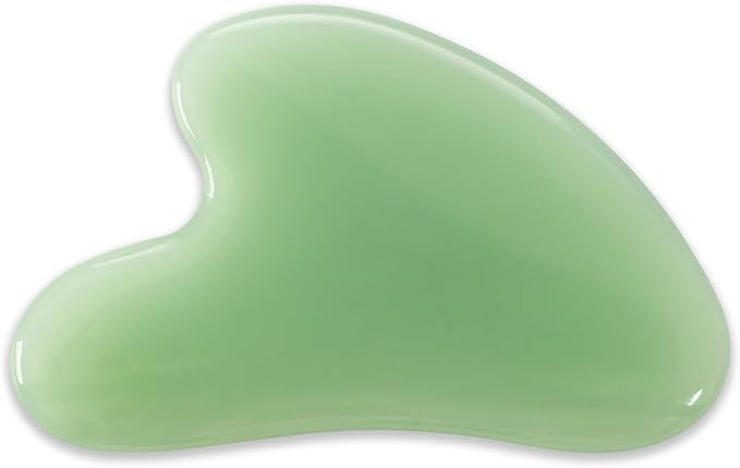 Gua Sha Jade Stone Gua Sha Massage Tool, Guasha Tool for Face and Body Skin Massage. Tools for SPA Acupuncture, Pink Stone for Body Face Neck and Eye, Skin Care Gift for Woman