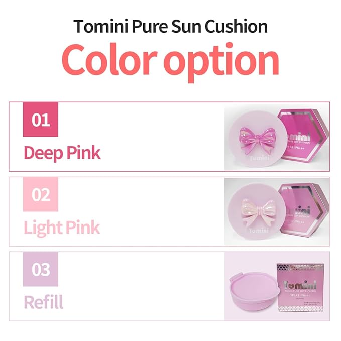 TOMINI Pure Sun Cushion (Light Pink)
