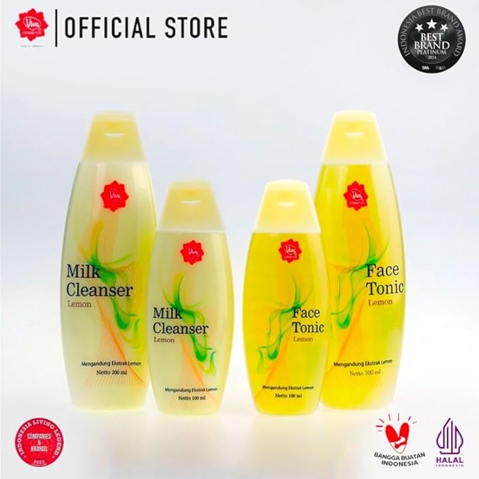 Viva Cosmetics, Face Tonic, 200ml, Lemon (Pack of 1)