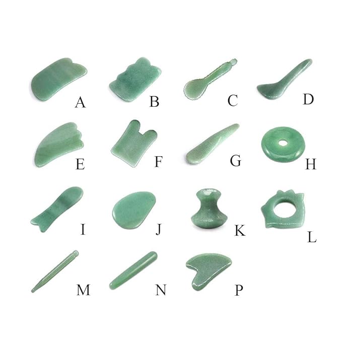 Gua Sha Facials Tools for Jaw Massage Tools Board Natural Jade Stone for SPA Acupuncture Therapy Trigger Point Treatment