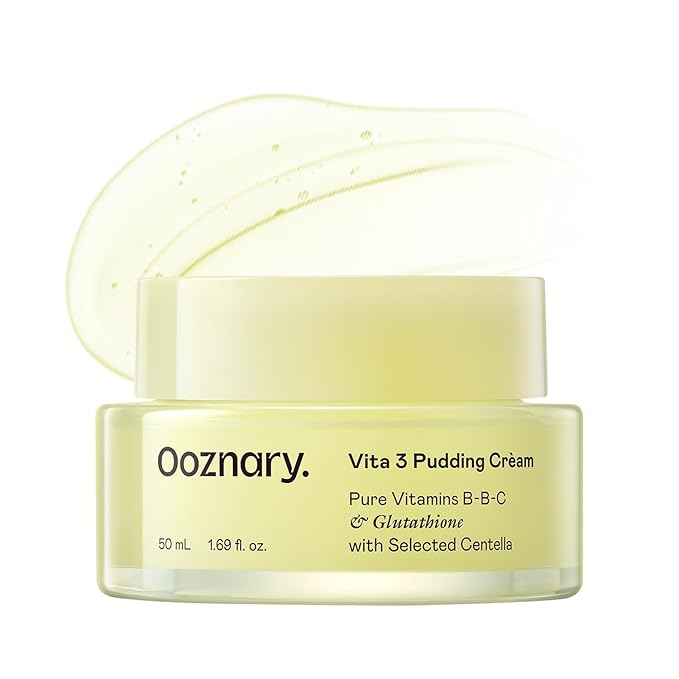 Vita 3 Pudding Cream with Vitamin C, Niacinamide, and Glutathione for Radiant Glow & Extra Hydration | Korean Moisturizer | 1.69 fl.oz 50ml