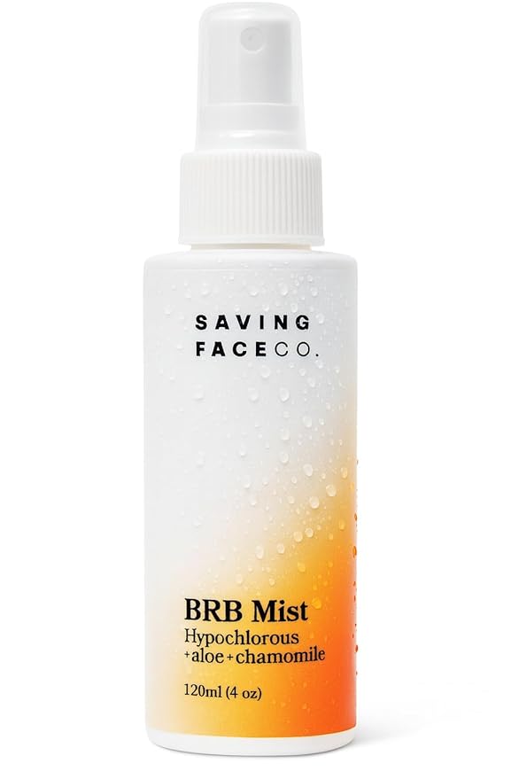 Saving Face Co. BRB Barrier Reset Boost Skin Mist - Hypochlorous Acid Facial Spray, Soothing Toner for Sensitive Skin, Calming Barrier Repair with Chamomile & Aloe, Daily Face Mist (4 Oz)