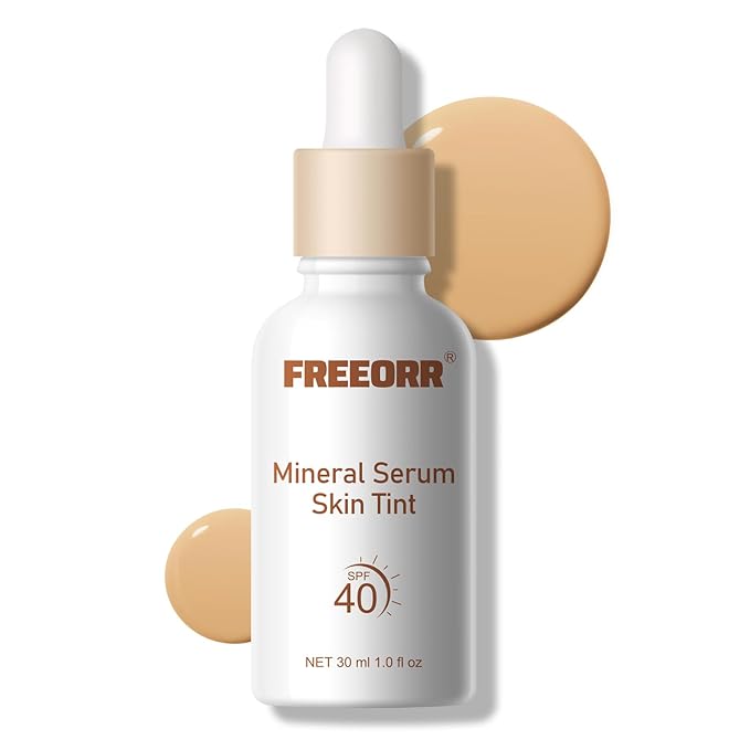 KYDA Skin Tint with SPF 40, Tinted Mineral Sunscreen Serum with Zinc Oxide,Tinted SPF Serum Foundation,Long Lasting Buildable Coverage like Foundation-1 Fl Oz, Natural Beige