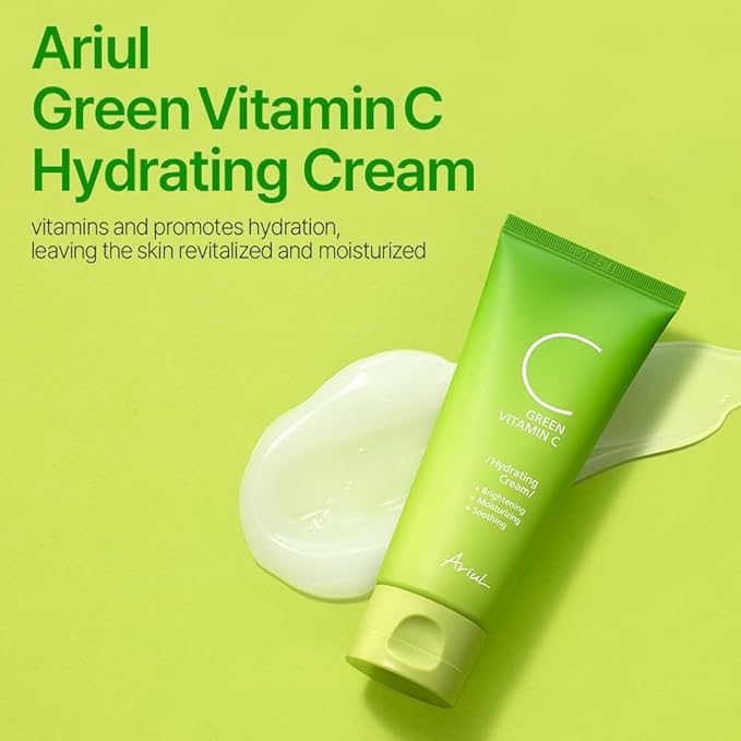 Ariul Green Vitamin C Balancing Toner, 5.3 fl oz (150 ml)+Ariul Green Vitamin C Hydrating Cream, 3.5 oz (100 g)