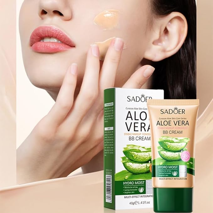 SADOER - Aloe Long-Lasting Concealing - BB Cream - Brightening Hydrating Waterproof - Natural - 40g