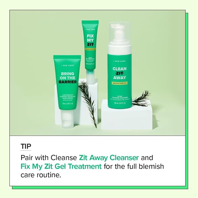 I DEW CARE Lightweight Boosting Moisturizer - Bring On The Barrier | Strengthening, Soothing for Combination Skin and Oily Skin, Balance Excess Sebum, Fast Absorption, Hydrating, 50mL
