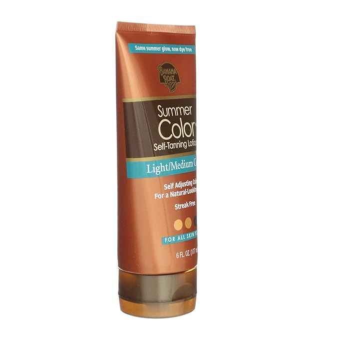Banana Boat Self-Tanning Lotion, Light/Medium Summer Color for All Skin Tones - 6 Ounce (Pack of 3)