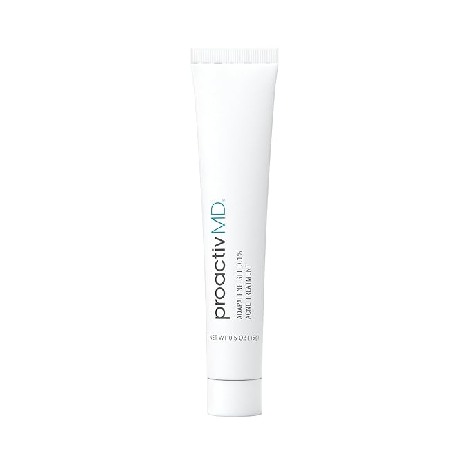 ProactivMD Adapalene Gel Acne Treatment, Paraben Free, Prescription Strength Retinoid For Face and Body Acne, .1% Solution, 0.5 Oz