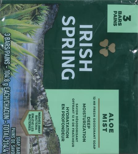 Irish Spring Deodorant Bath Bar Aloe,3.75 Ounce, 3 Count