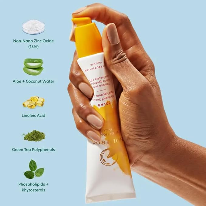 Holifrog Solar Daily Mineral Sunscreen Broad Spectrum SPF 30 60ml, 2.1 Fl Oz (Pack of 1)
