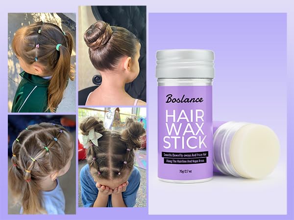 Hair Wax Stick - Smoothing Pomade for Flyaways, Women, Kids, and Slick Hairstyles