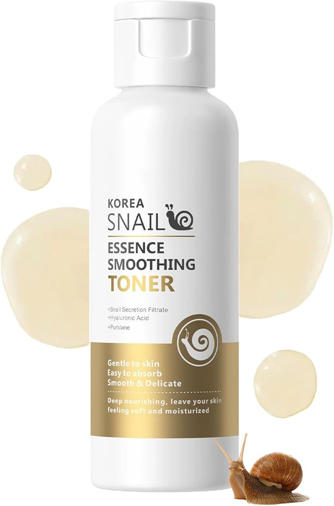 Snail Mucin Hydrating Essence Face Toner, Snail Mucin Serum, Facial Toner Skin Care Products for All Skin Types, Deep Moisturizing, Pore Minimizing, Skin Texture Refining, Elasticity Boosting, 3.53 oz