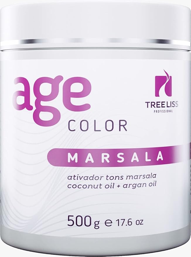 Tree Liss Matizador Marsala Age Color 500Gr Hair Mask Toner Tinting Activate marsala tones