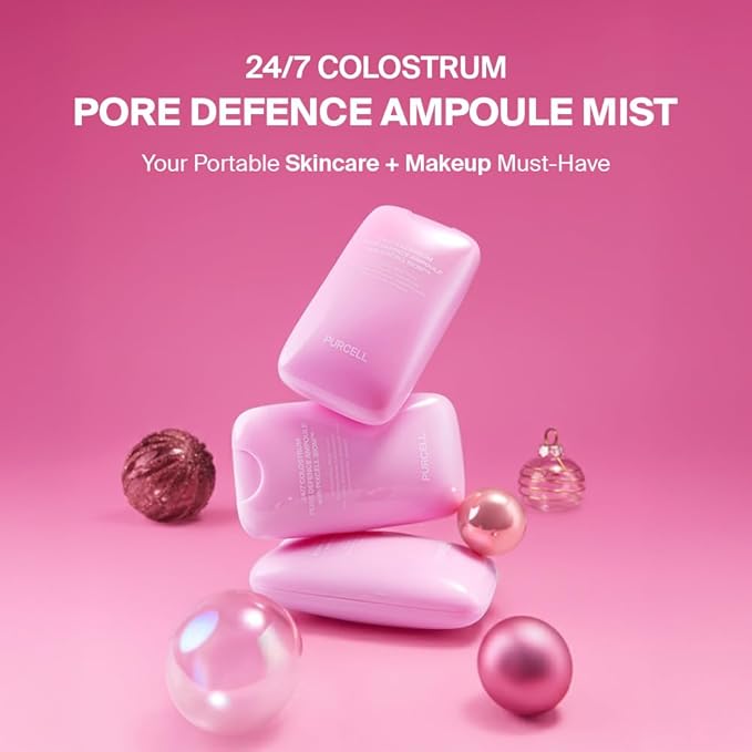 24/7 Colostrum Facial Serum Spray(Pink) - Ampoule Mist for Glass skin with Long Hydration, Poreless Smooth Skin, Before & After Makeup, Hyaluronic Acid, For All Skin types, 1.85 fl oz