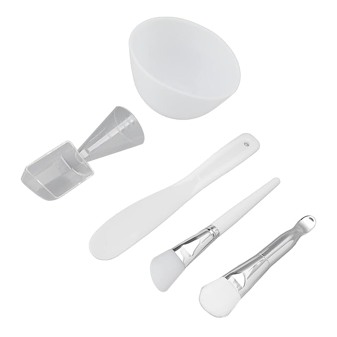 Silicone Face Mask DIY Tools Set | Includes Brush Applicator, Scrubber & Mixing Bowl | For Homemade Skincare, Exfoliator & Medicube Treatment Application