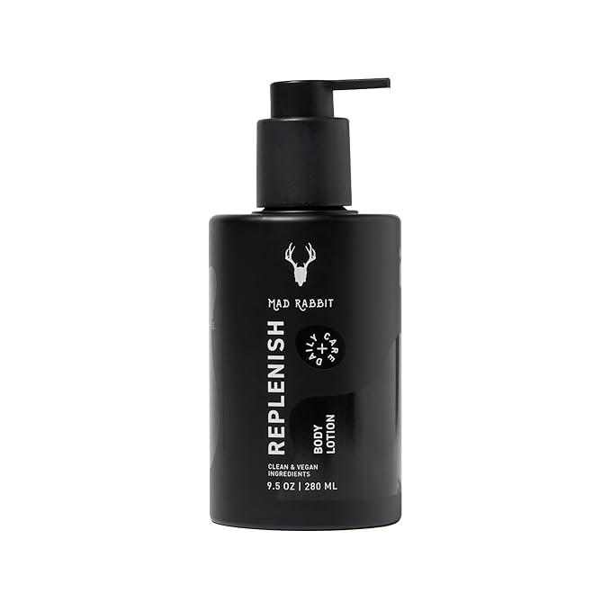 Mad Rabbit Replenish Tattoo Body Lotion - Fragrance-Free Lotion, Non-Greasy & Silicone-Free, Clean Ingredients, Lightweight for Daily Use (9.5 Ounce)
