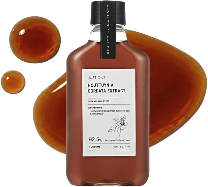 BOM Cosmetics Just One Houttuynia Cordata Extract 5.07 Fl. Oz, Facial Toner with 100% Herbal Extract, Hydrating & Soothing Toner for Face & Scalp, Vegan, Korean Skincare