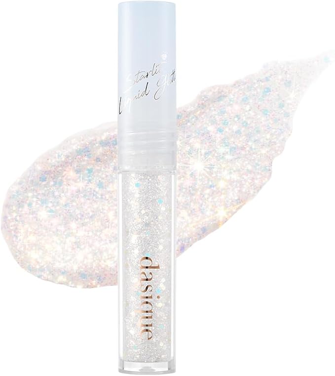 dasique Starlit Jewel Liquid Glitter (02 Candy Hearts) | Twinkle Glitter Shadow | Korean Makeup | Shimmer Eye Make Up | Eyeshadow Eyeliner | Long lasting | Multi use | Quick drying