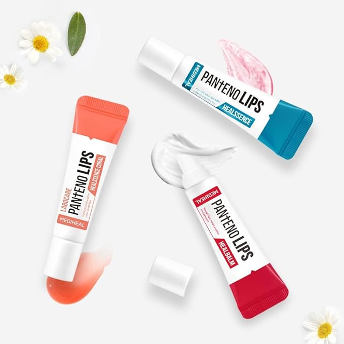 MEDIHEAL Pantenolips Healssence 2 Pack Nourishing and Hydrating Lip Essence for Dry Flaky Lips, Panthenol, Shea Butter, Olive Oil