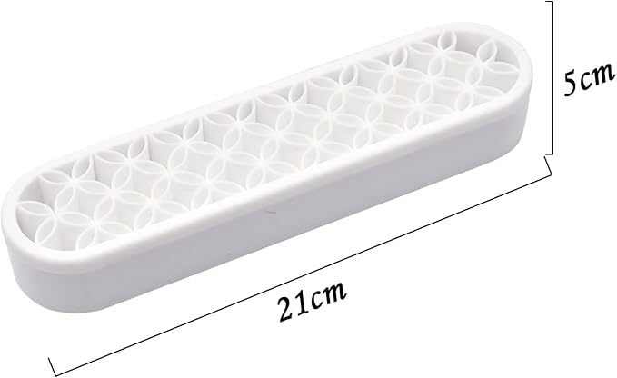 2 PCS Multi-Purpose Cosmetic Storage Box, Desktop Organizers Silicone Make Up Brush Stand for Art Supplies, Pencil, Painting (White)