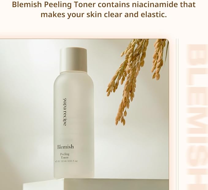 Papa Recipe Blemish Peeling Toner(4.05fl oz/120ml) - Moisturizing Toner for Face, Gentle Exfoliating, Dull Skin Renewal & Skin Balance, Suitable for Combination & Dry Skin, Korean Skin Care