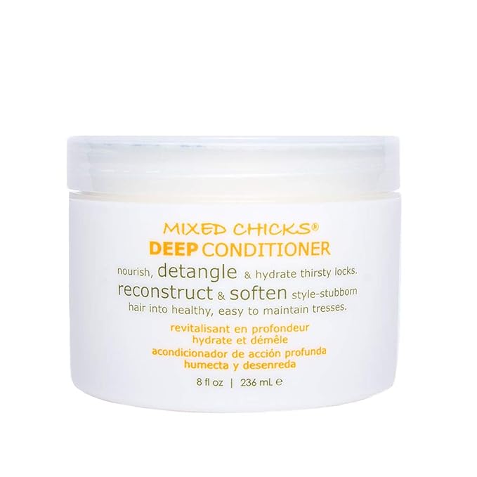 Mixed Chicks Detangling Deep Conditioner - Softens, Moisturizes & Detangles Straight or Curly Hair, 8 fl.oz