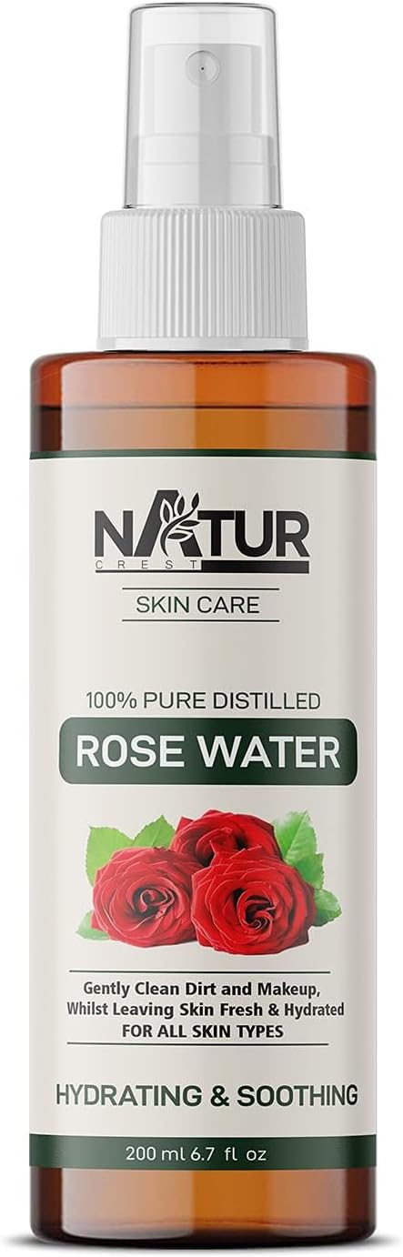 BEMT Natural Rose Water Toner – 200 ml (Pack of 2) | Gentle Face & Skin Mist for Refreshing Use | Pure Distilled Gulab Jal for Daily Skincare