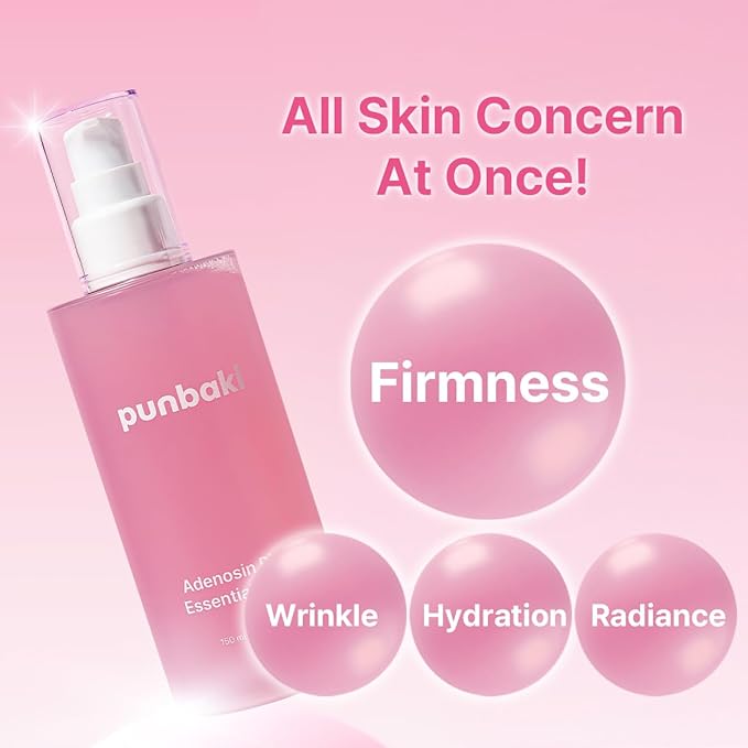 Adenosin Pink Essential Toner 150ml / 5.07fl.oz Hydrating & Firming Toner for Wrinkles, Fine Lines & Dull Skin, Peptides for Radiance, Korean Skincare