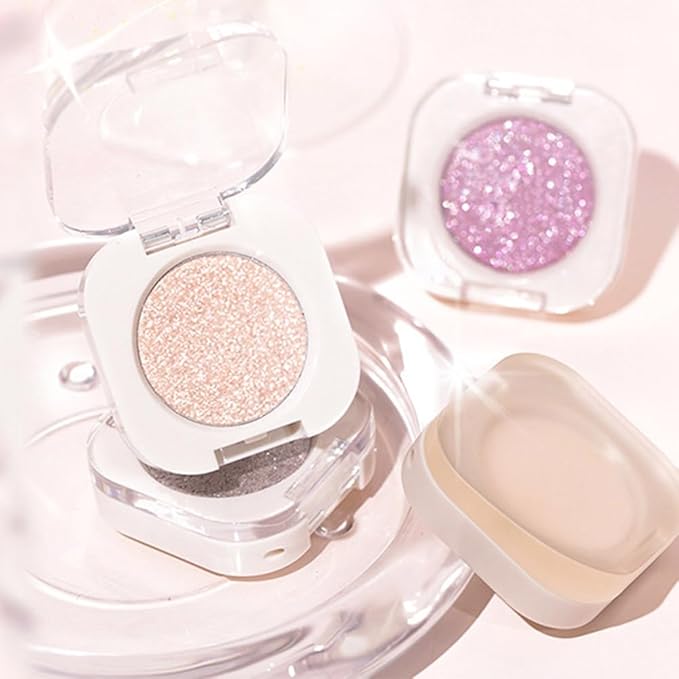 Matte Eyeshadow Palette Makeup for Older Women, Matte Nude Pink eyeshadow For Green Blue Eyes, Holographic Multichrome Cream Iridescent Single Monochrome Eye Shadow Makeup