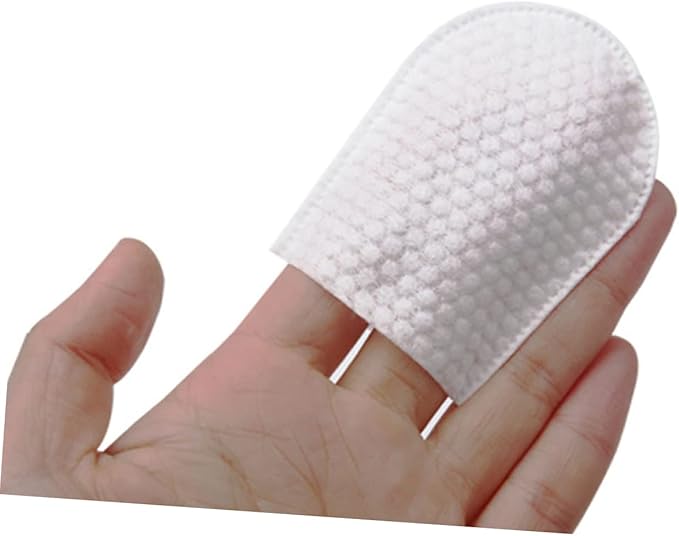 240pcs U Shaped Facial Cotton Pads for Makeup Removal Lightweight Cosmetic Cotton Pads with Storage Box for Skin Care and Toner Application
